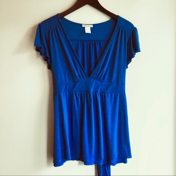 one clothing Tops - ⚡️Royal Blue Waist Tie Top